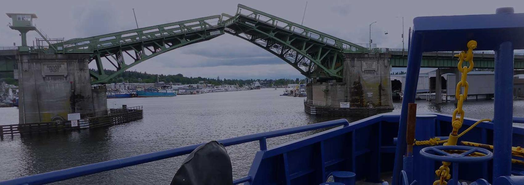 Vessel Under Ballard Bridge